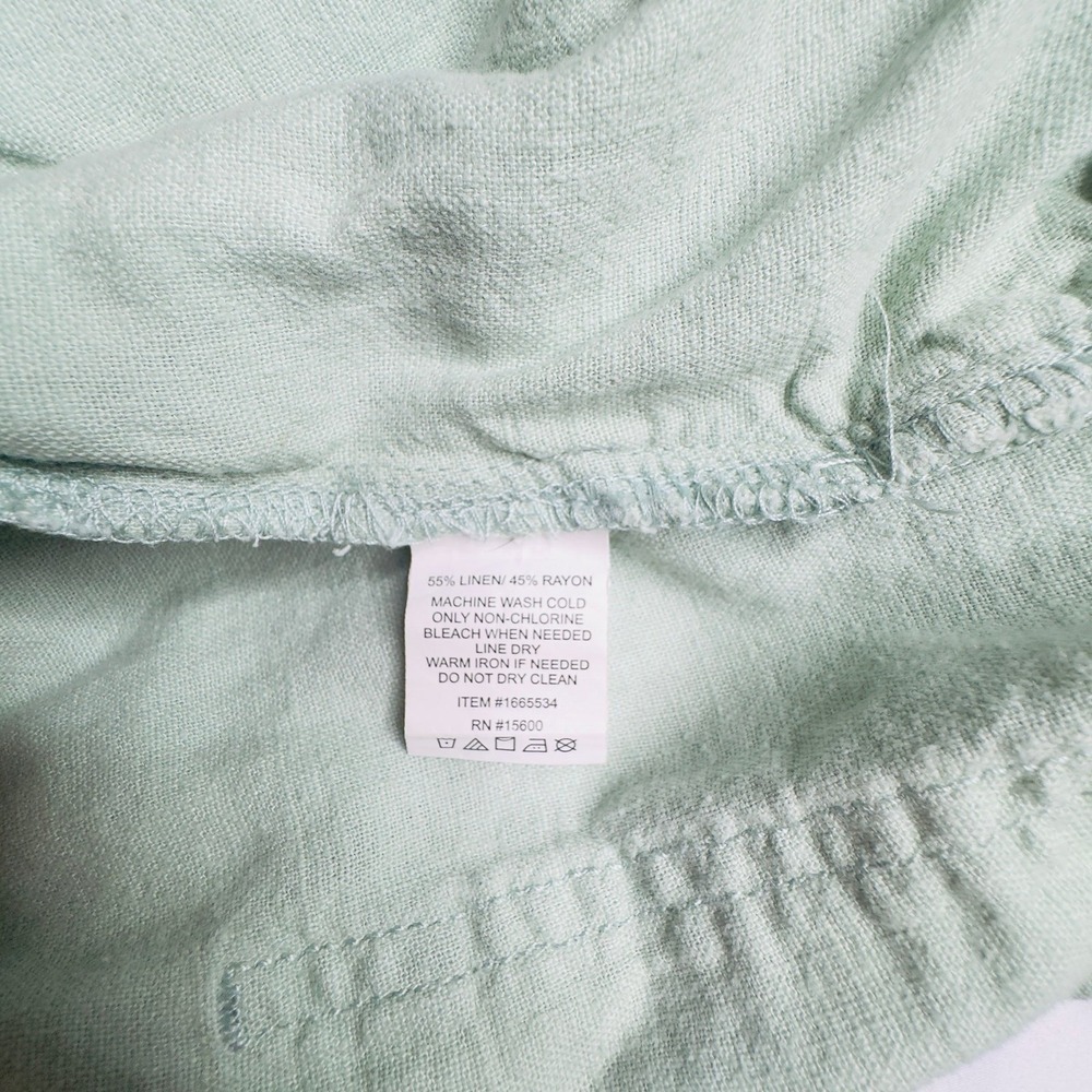 Briggs‎ Seafoam Green Linen Shorts Size Large - Picture 7 of 15